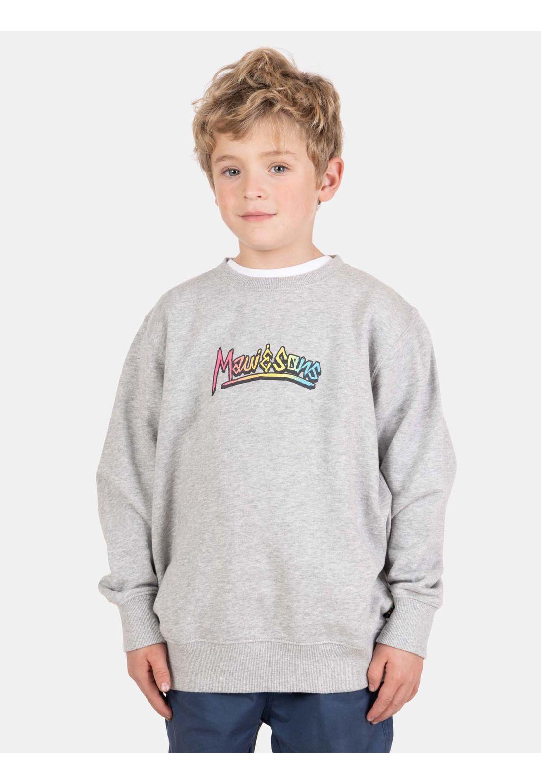 Poleron CR Makani Gris Infantil Maui And Sons-0
