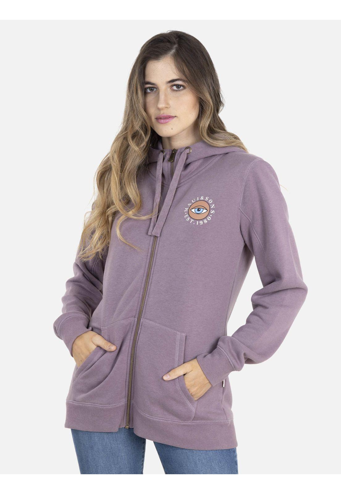 Poleron Mujer RESTORATION Morado Maui and Sons-0