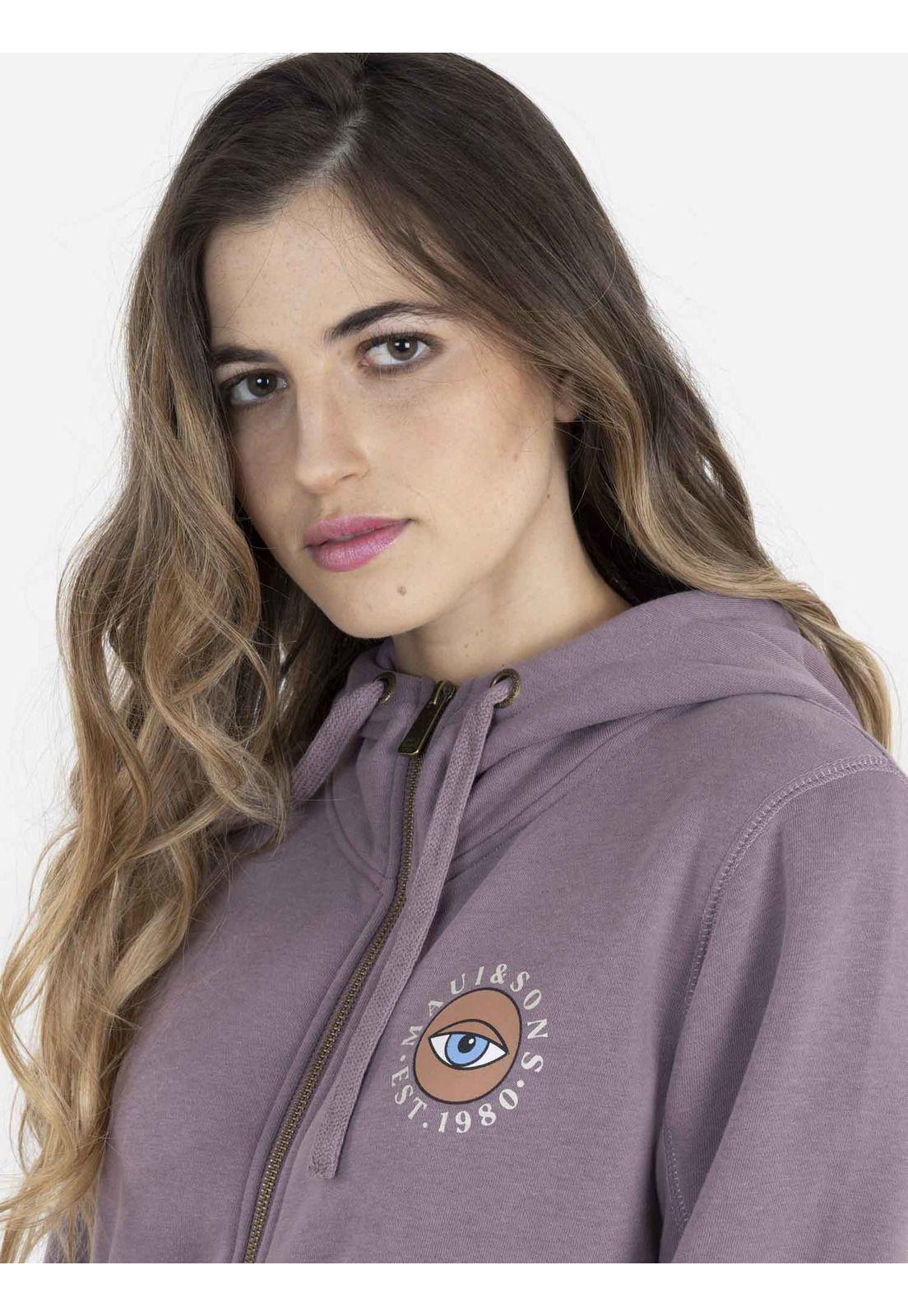 Poleron Mujer RESTORATION Morado Maui and Sons-2