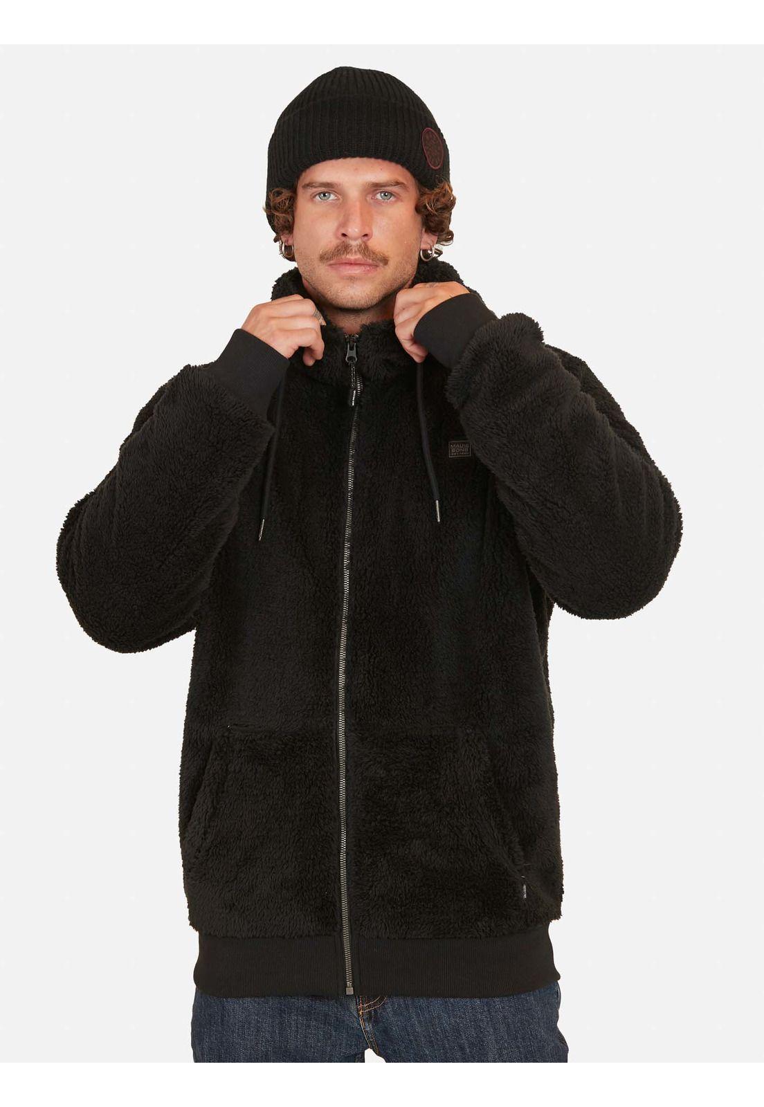 Poleron Classic Sherpa Negro Hombre Maui And Sons-0