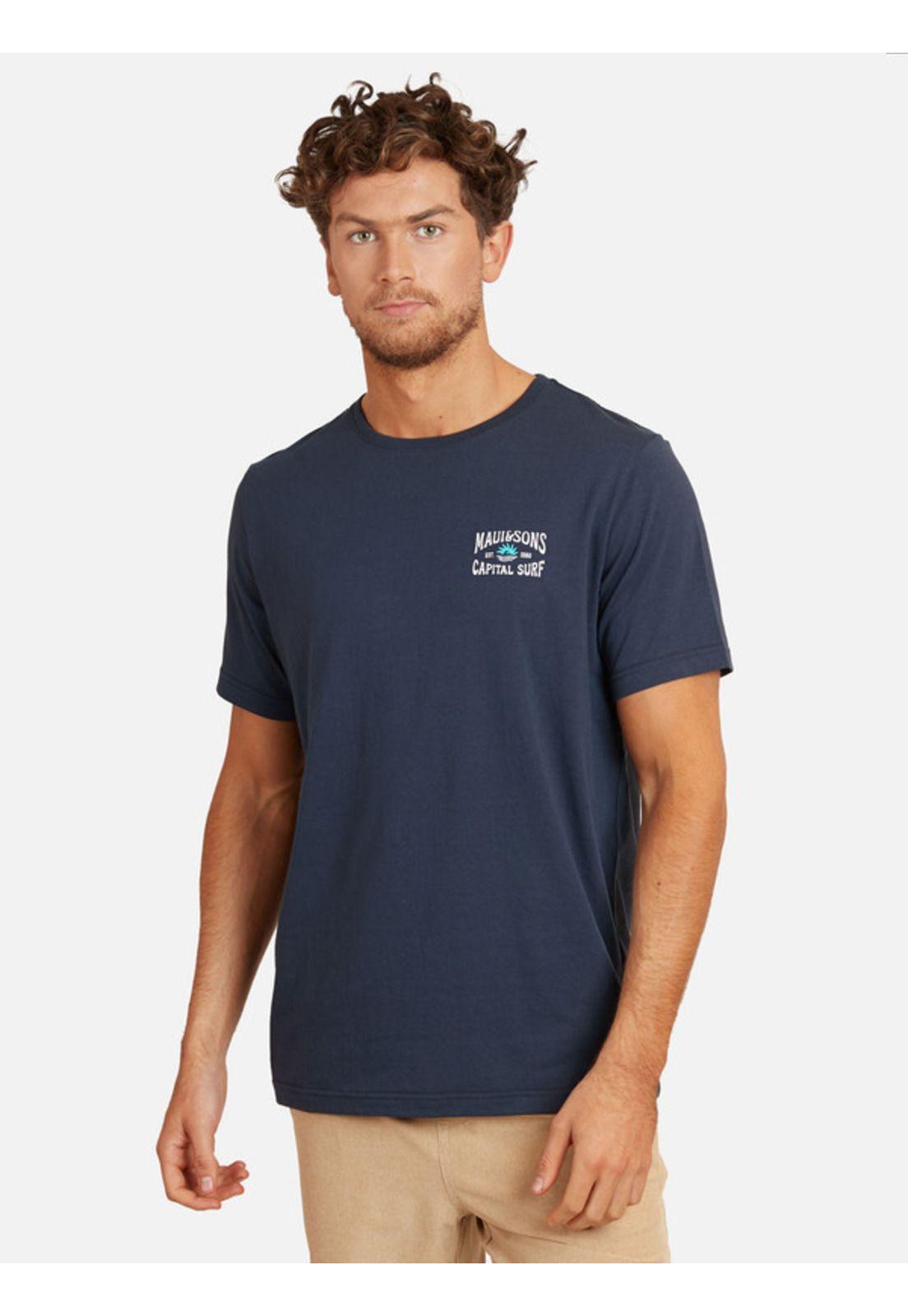 Polera Capital Surf Hombre Azul Maui And Sons-0