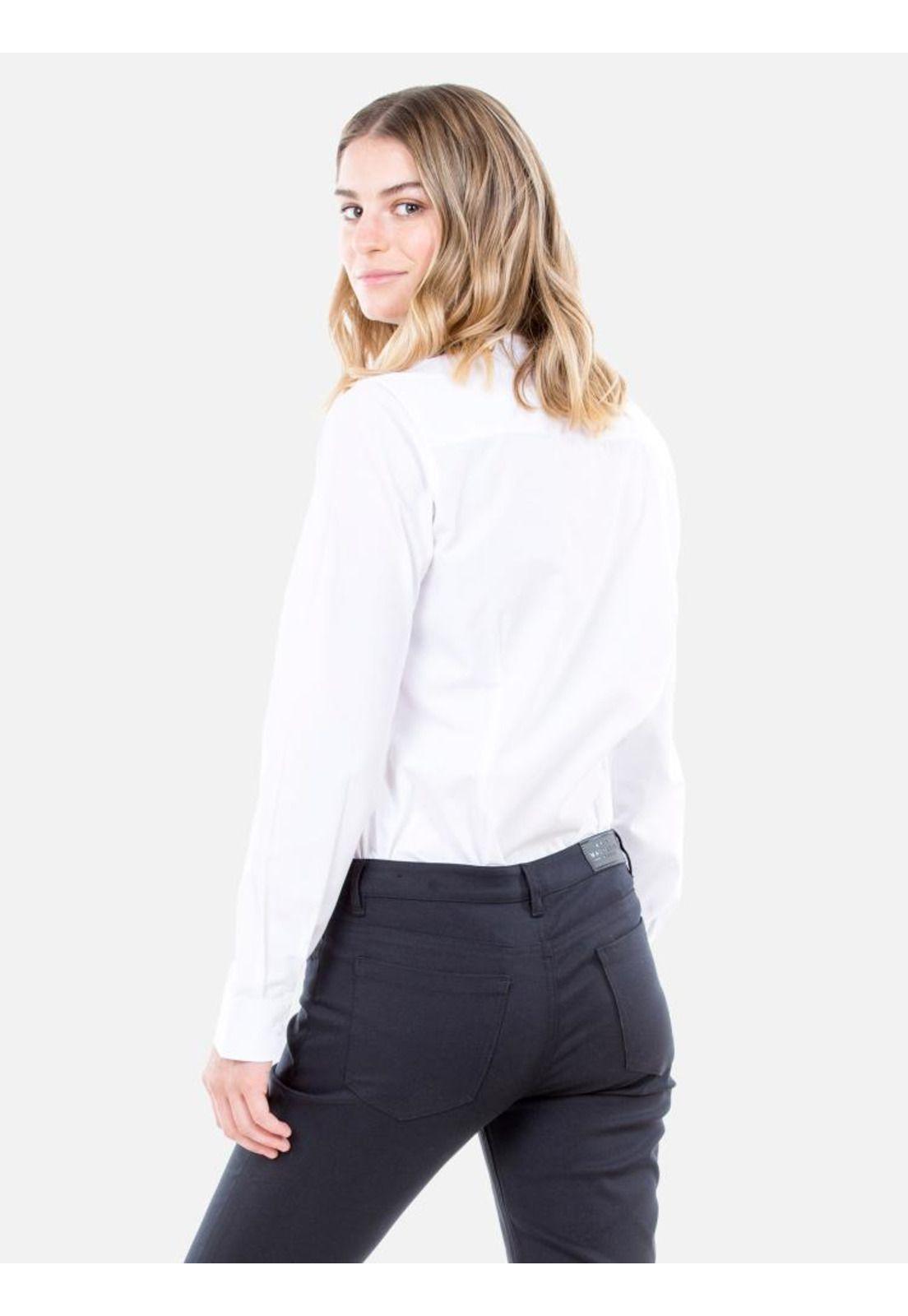 Blusa Escolar Lisa Mujer Blanco Maui and Sons-1