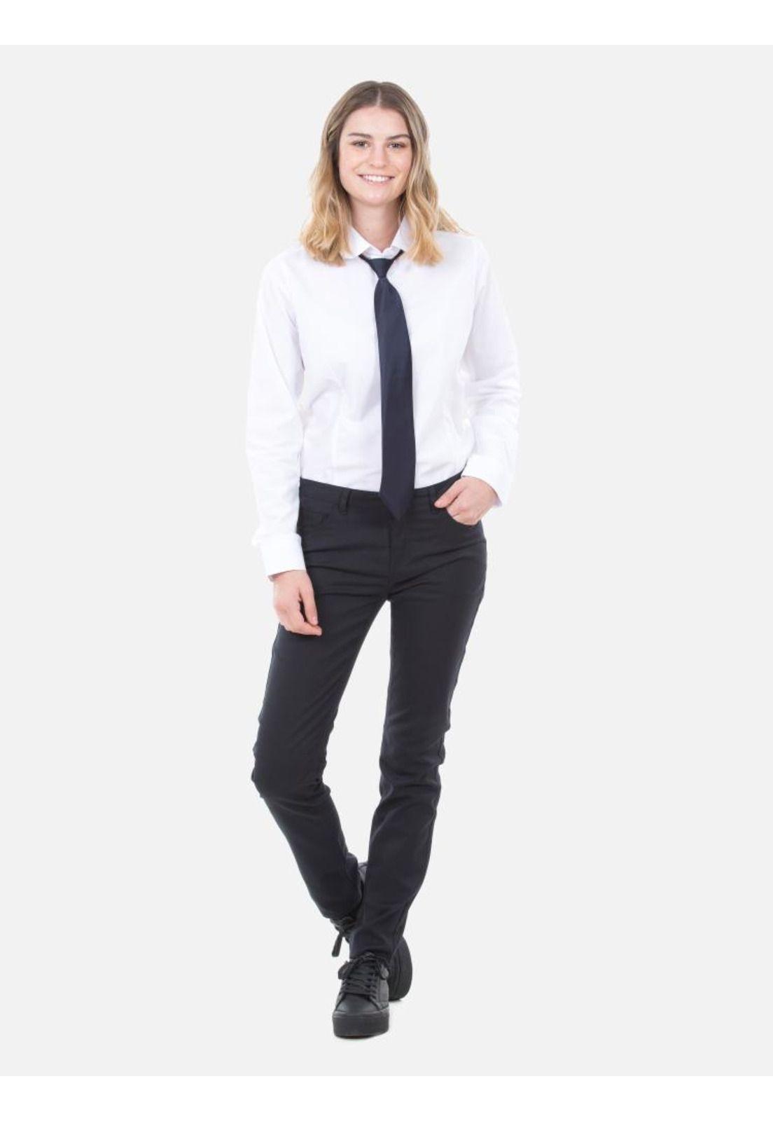 Blusa Escolar Lisa Mujer Blanco Maui and Sons-3