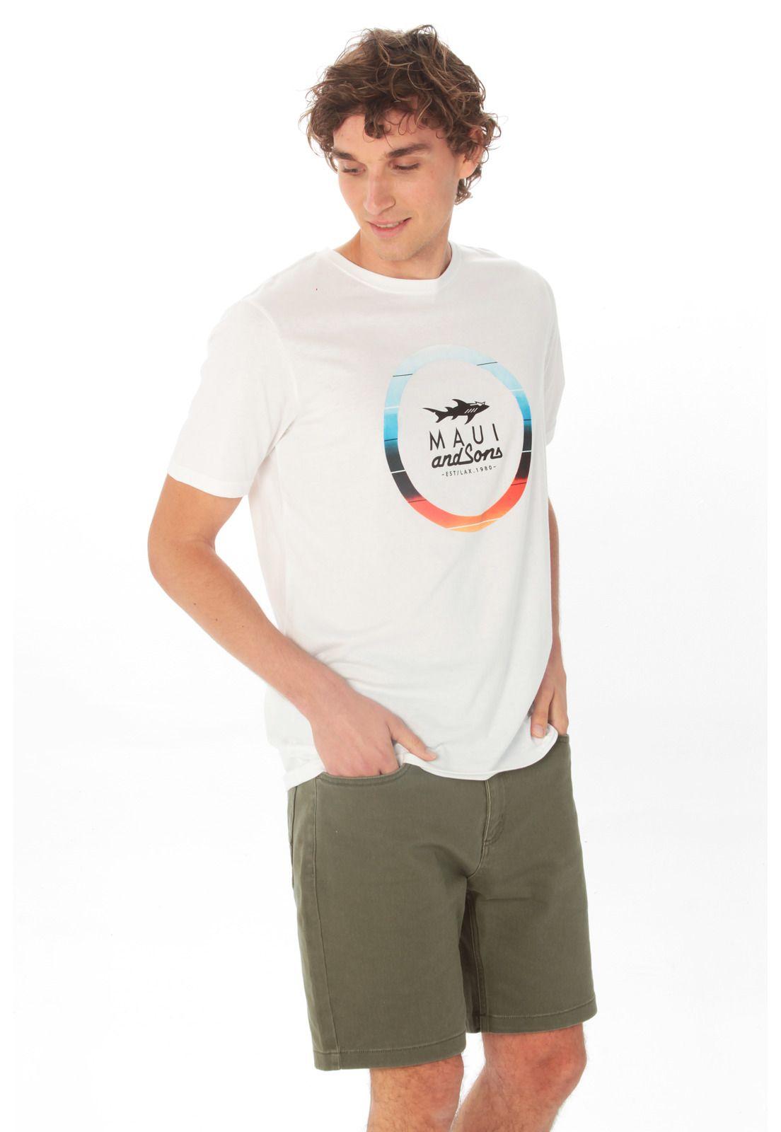 Polera Hombre 5P469-MV21 Blanco Maui and Sons-3