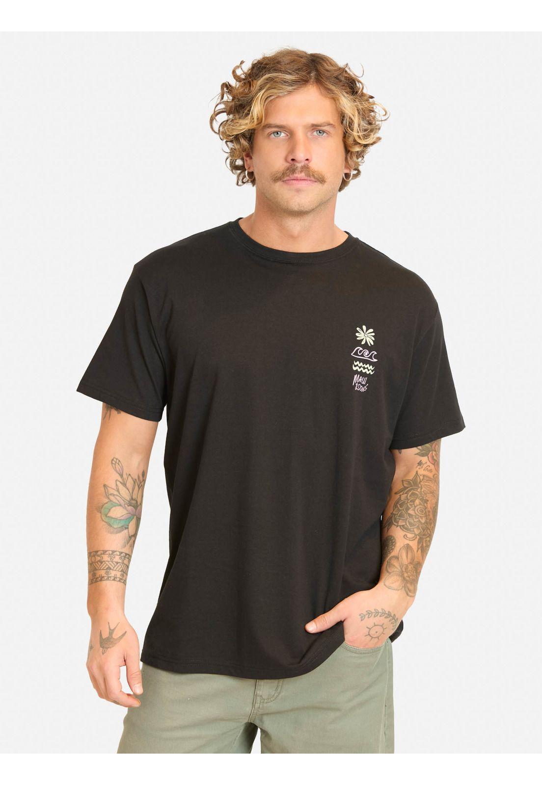 Polera MC Baniw Negro Hombre Maui And Sons-0