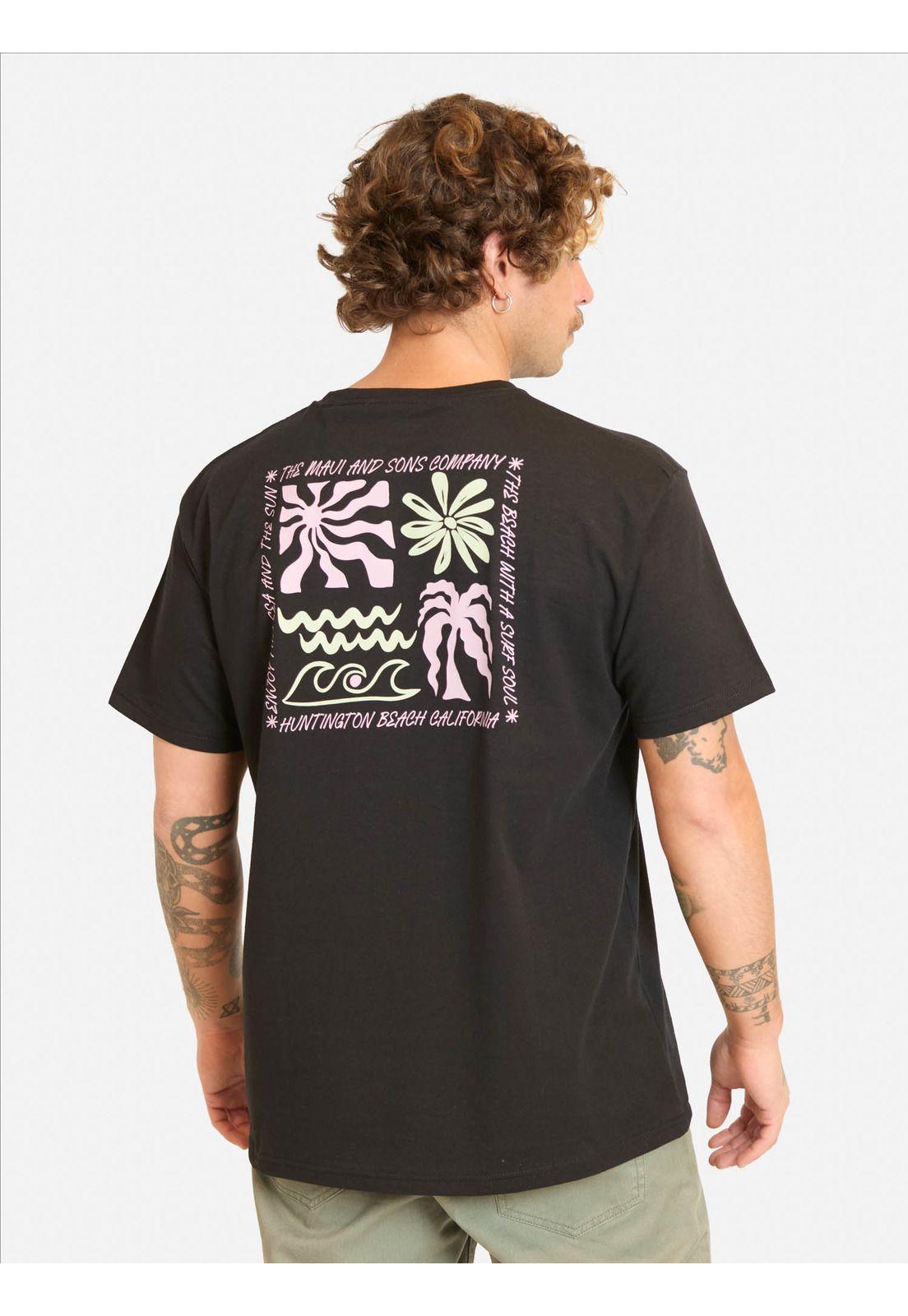 Polera MC Baniw Negro Hombre Maui And Sons-1