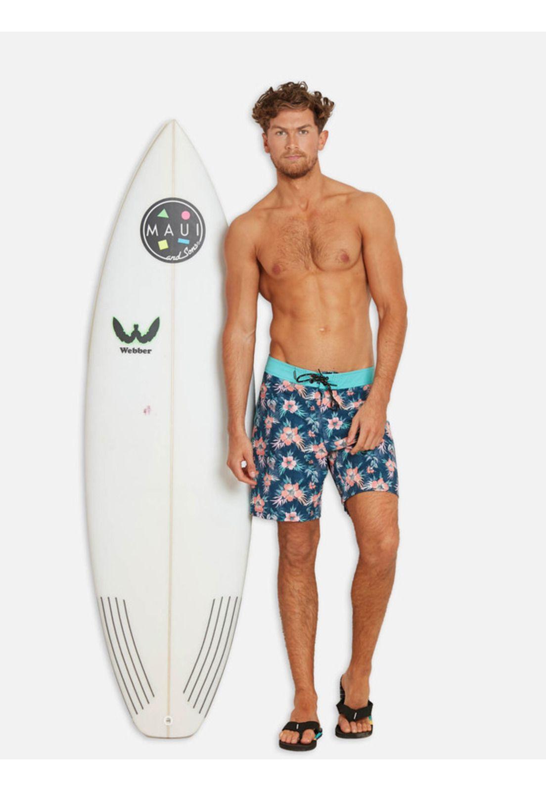 Traje De Baño Hibicus Field Vortex Multicolor Hombre Maui and sons-3