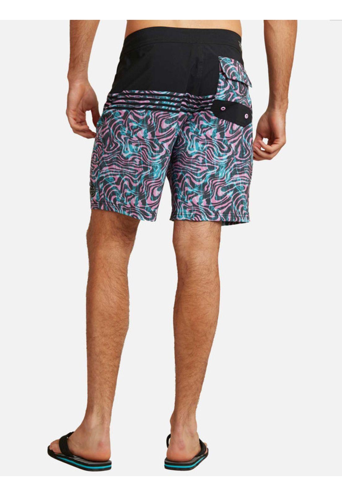 Traje De Baño Stretch Psicodelic Vortex Multicolor Hombre Maui And Sons-1