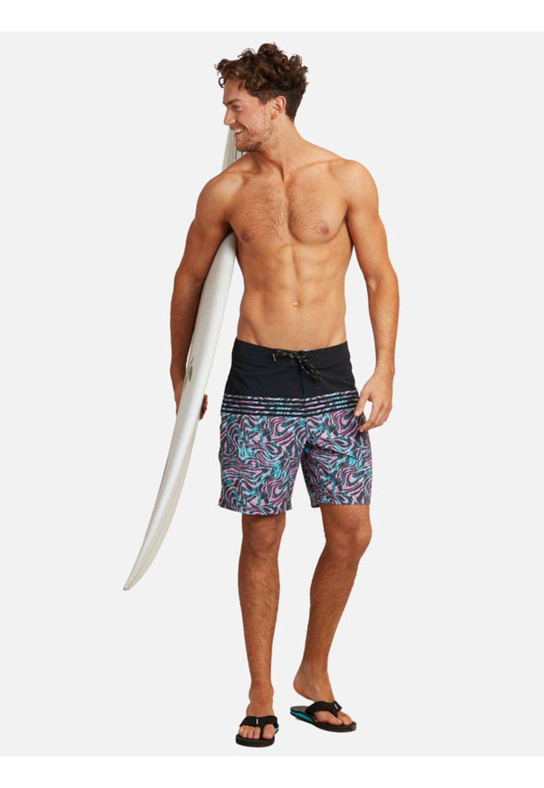 Traje De Baño Stretch Psicodelic Vortex Multicolor Hombre Maui And Sons-3