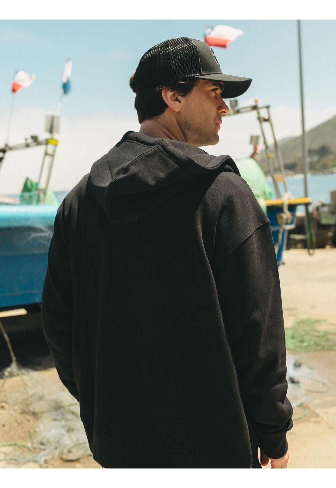 Poleron FZ Cookie Badge Negro Hombre Maui And Sons-1