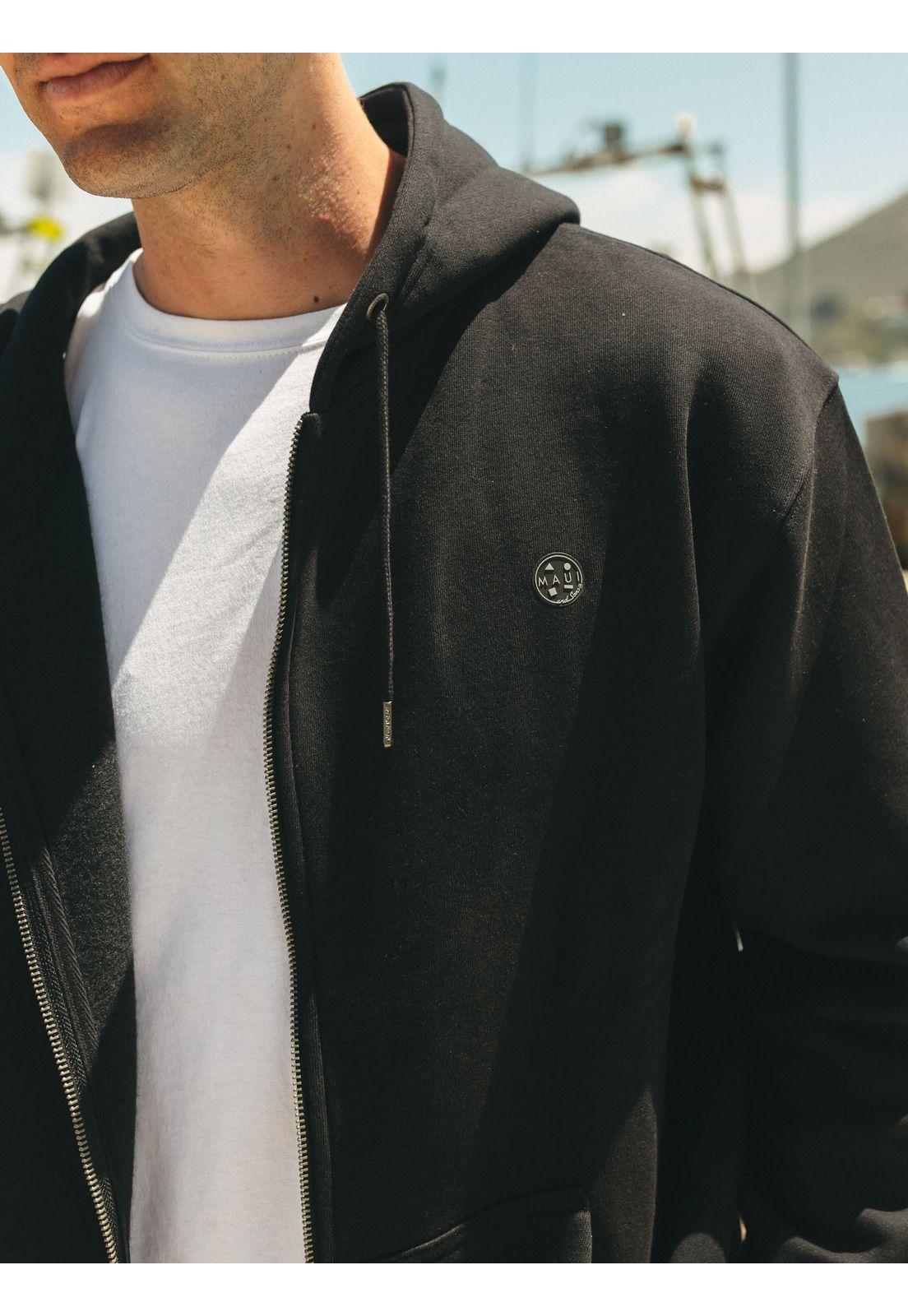 Poleron FZ Cookie Badge Negro Hombre Maui And Sons-2