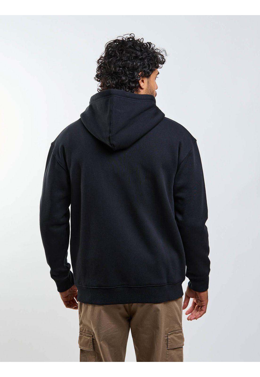 Poleron FZ Cookie Badge Negro Hombre Maui And Sons-5