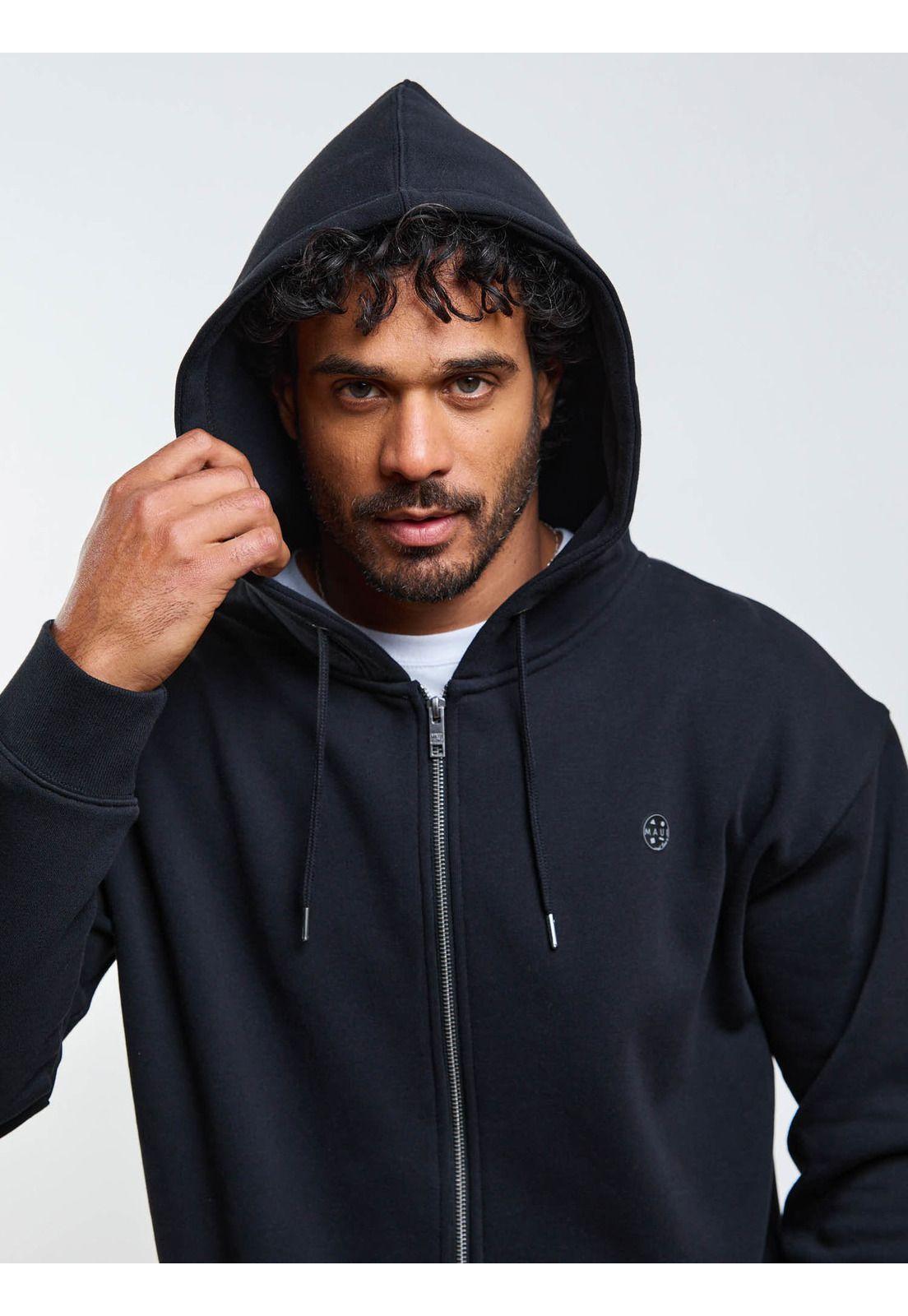 Poleron FZ Cookie Badge Negro Hombre Maui And Sons-7