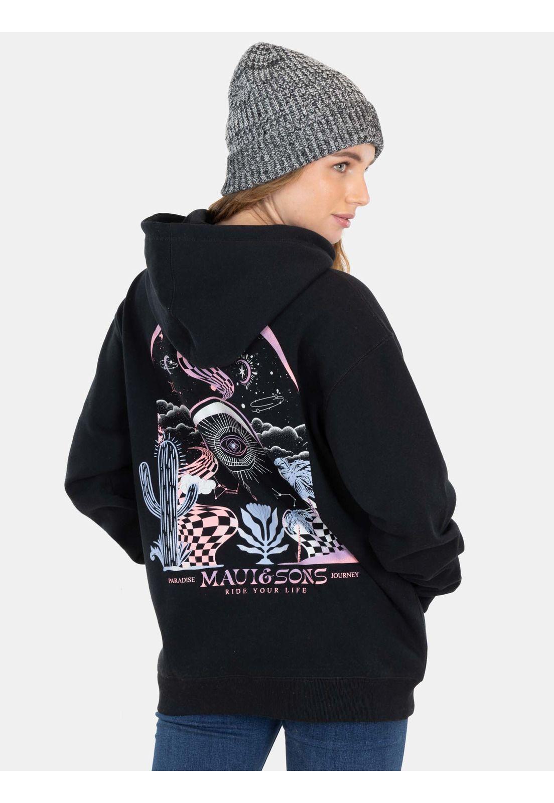 Poleron Paradise Journey Negro Mujer Maui And Sons-1