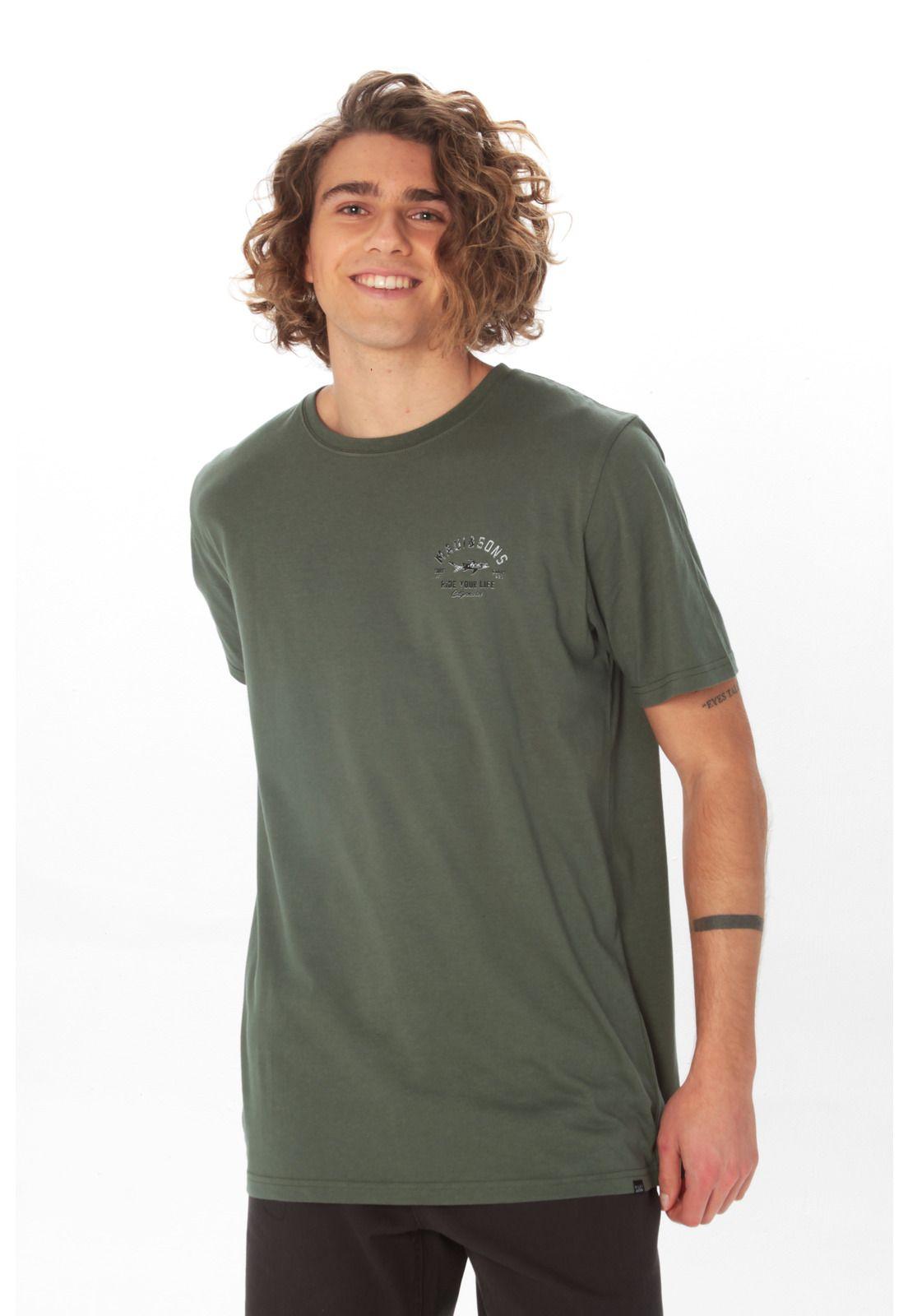 Polera M/C Basica Hombre 5P445-MV21 Verde-0