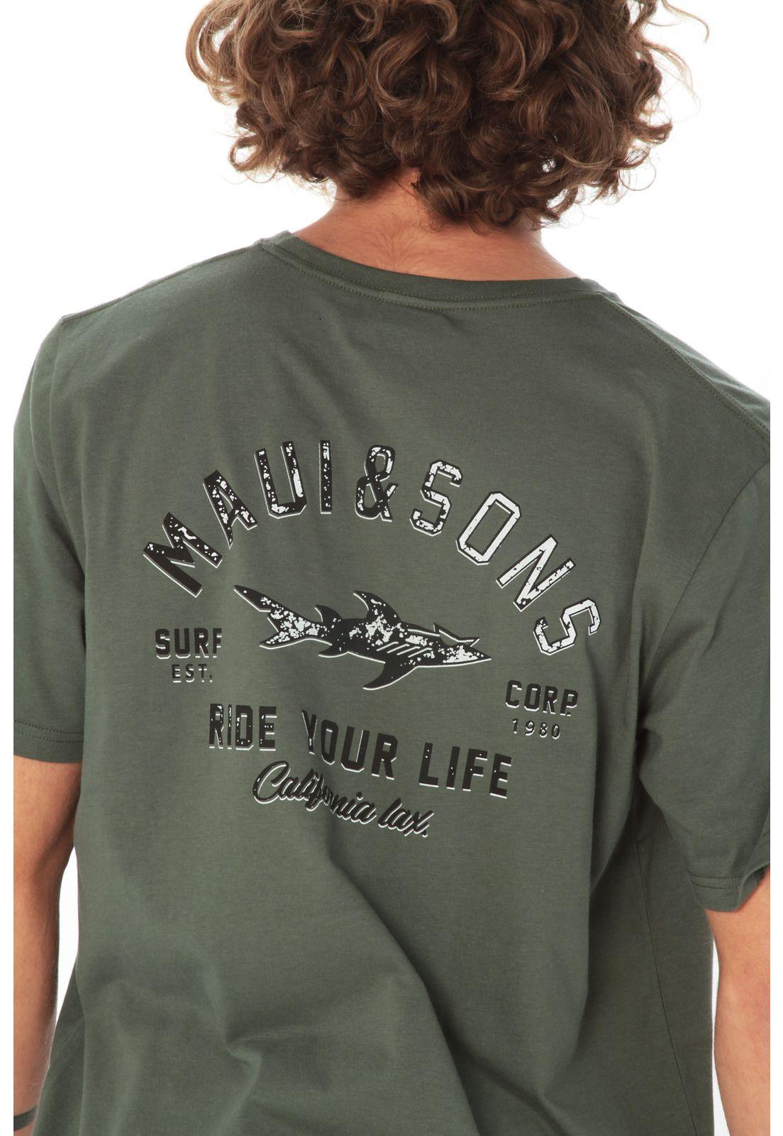 Polera M/C Basica Hombre 5P445-MV21 Verde-2