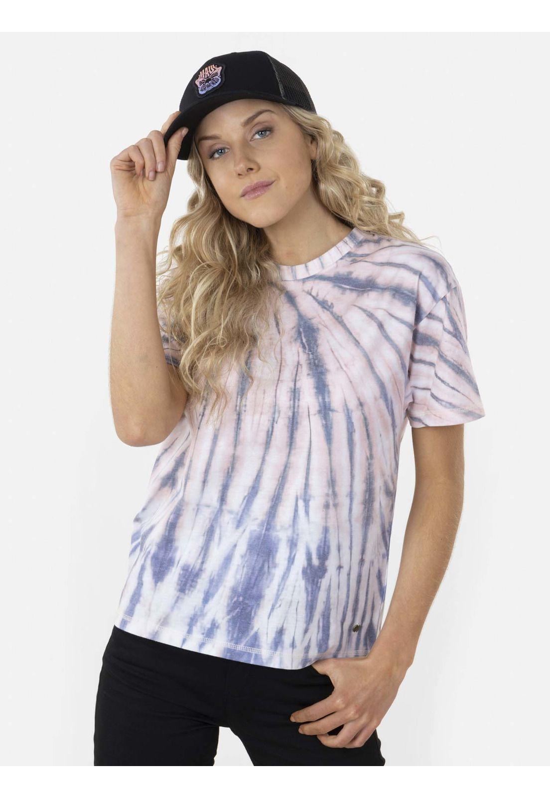 Polera SPIRAL TIE DYE Mujer Multicolor Maui and Sons-0