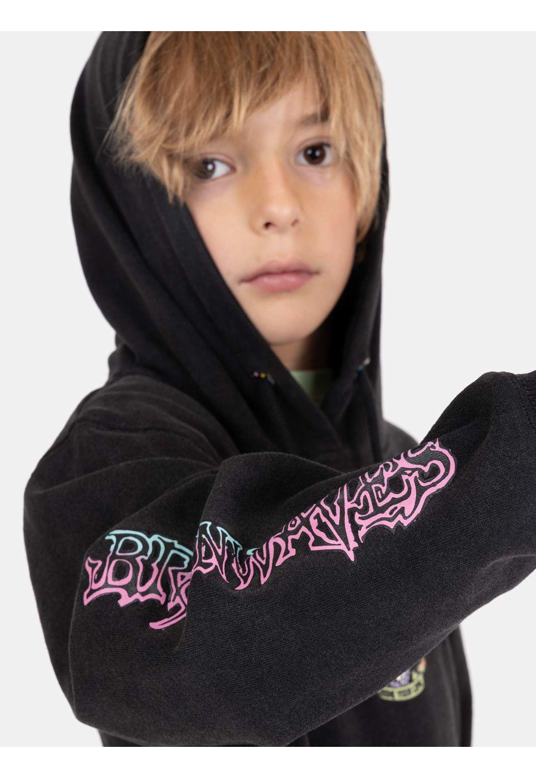 Poleron Canguro Haze Negro Infantil Maui And Sons-2
