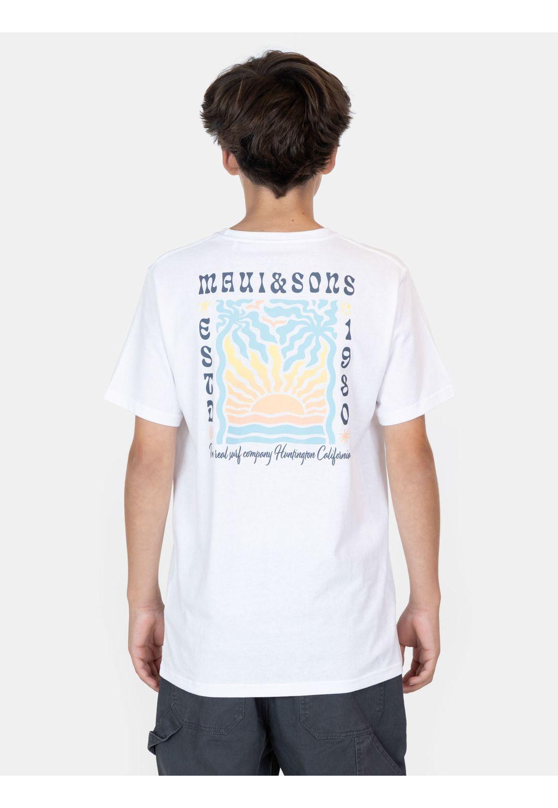 Polera MC Beats Blanco Infantil Maui And Sons-1