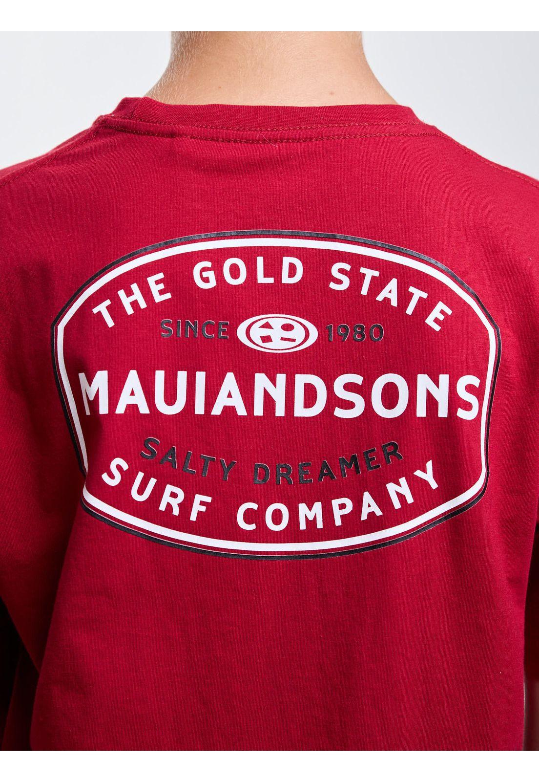 Polera MC Gold State Rojo Infantil Maui And Sons-3