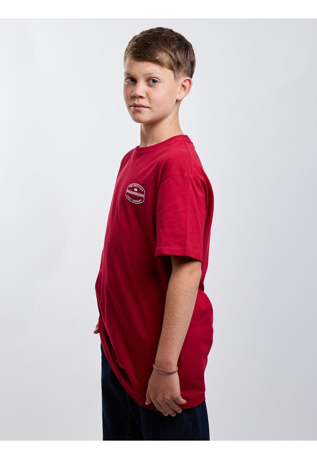 Polera MC Gold State Rojo Infantil Maui And Sons-4