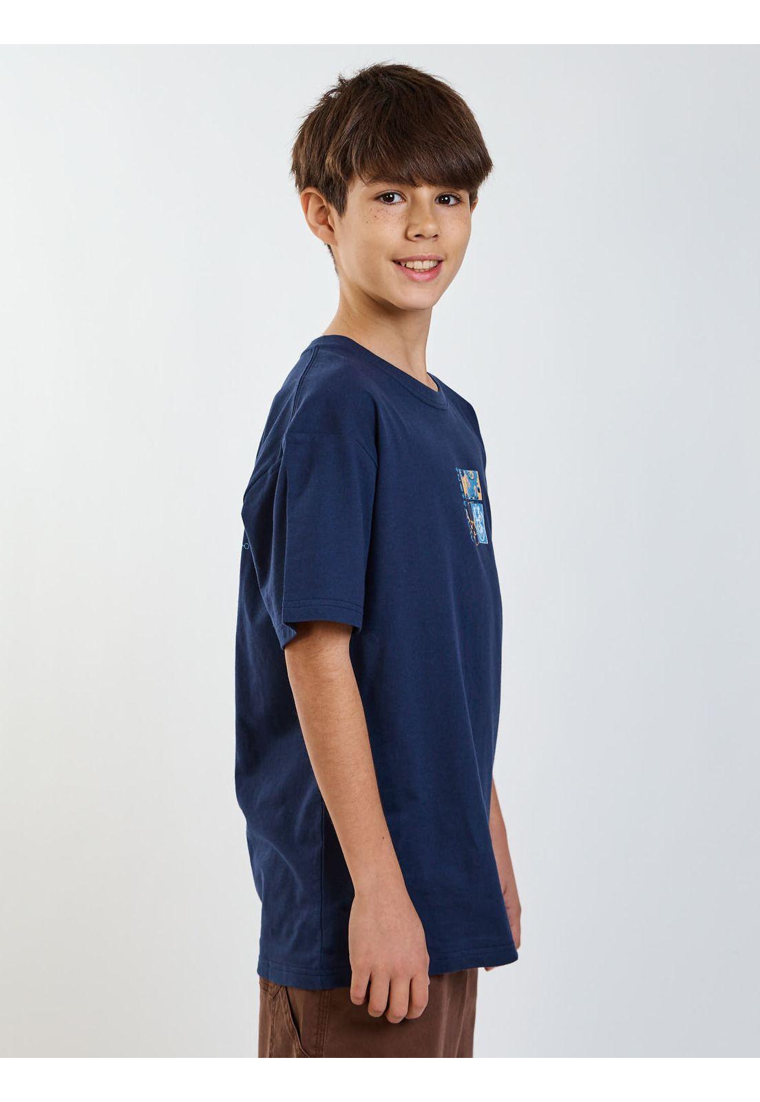 Polera MC Horizon Azul Infantil Maui and Sons-2