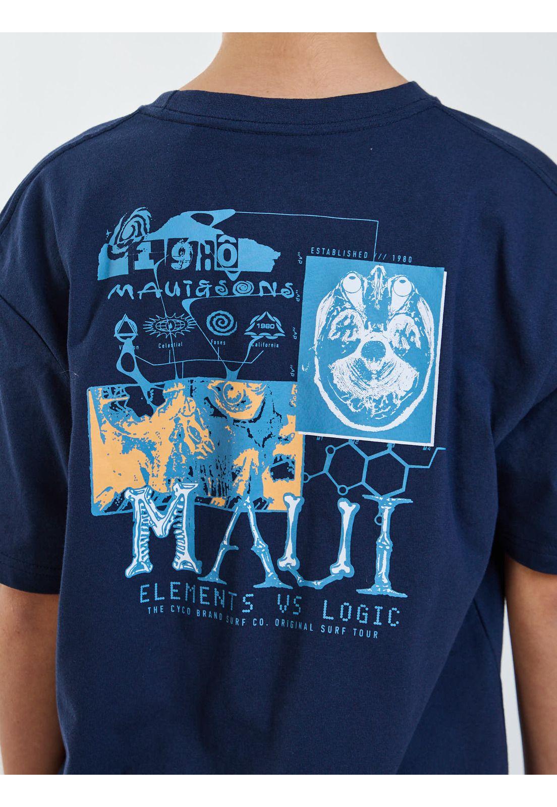 Polera MC Horizon Azul Infantil Maui and Sons-3
