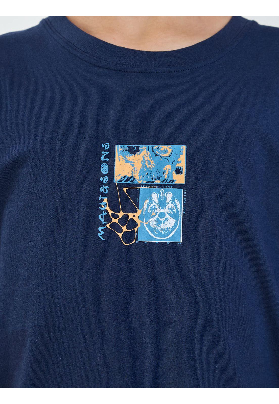 Polera MC Horizon Azul Infantil Maui and Sons-5