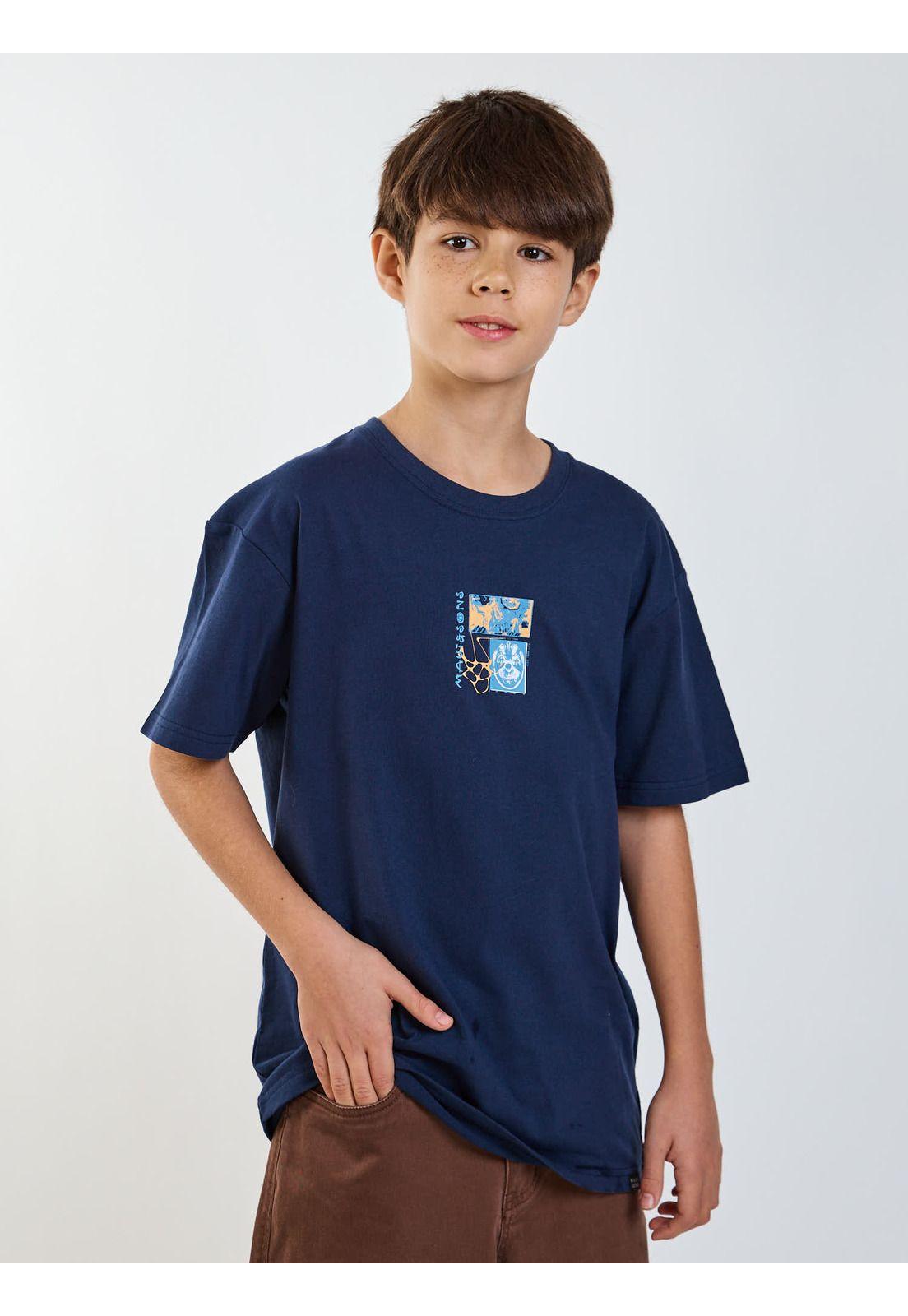 Polera MC Horizon Azul Infantil Maui and Sons-6