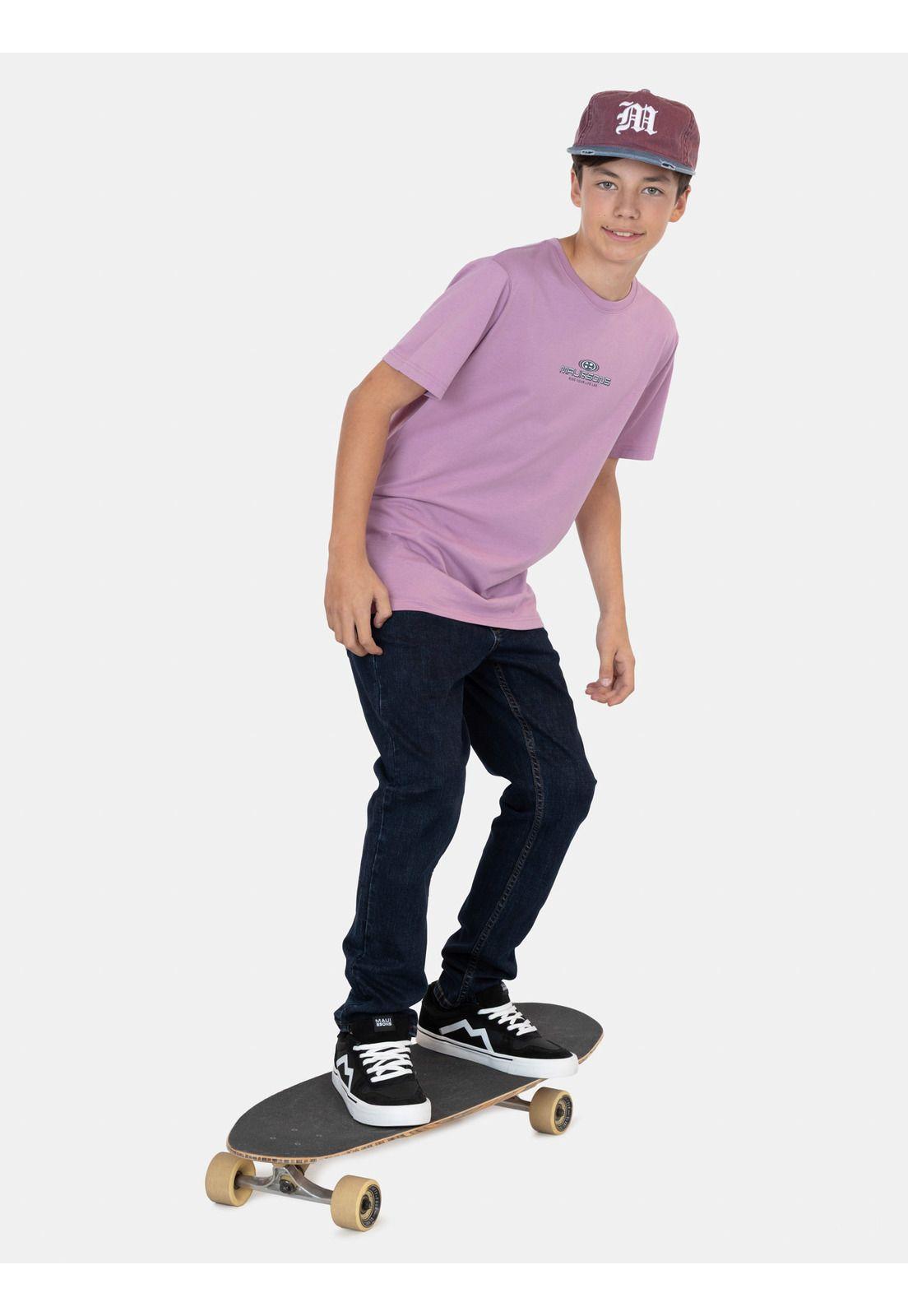 Polera MC OrillaBeat Burdeo Infantil Maui And Sons-2