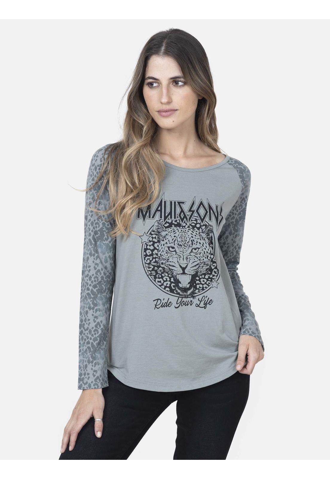 Polera Mujer ROAR LEOPARD Multicolor Maui and Sons-0