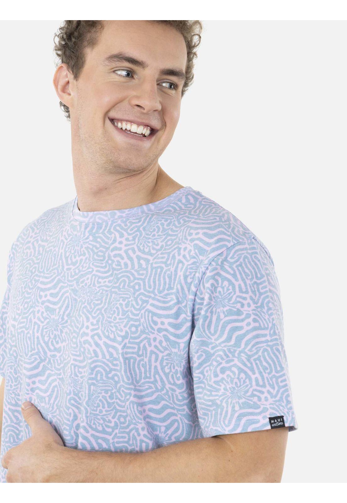 Polera VAPOR WAVE Hombre Multicolor Maui and Sons-2