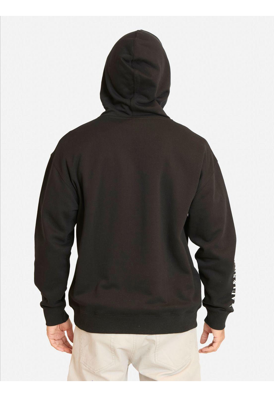 Poleron Canguro Playvora Negro Hombre Maui And Sons-1