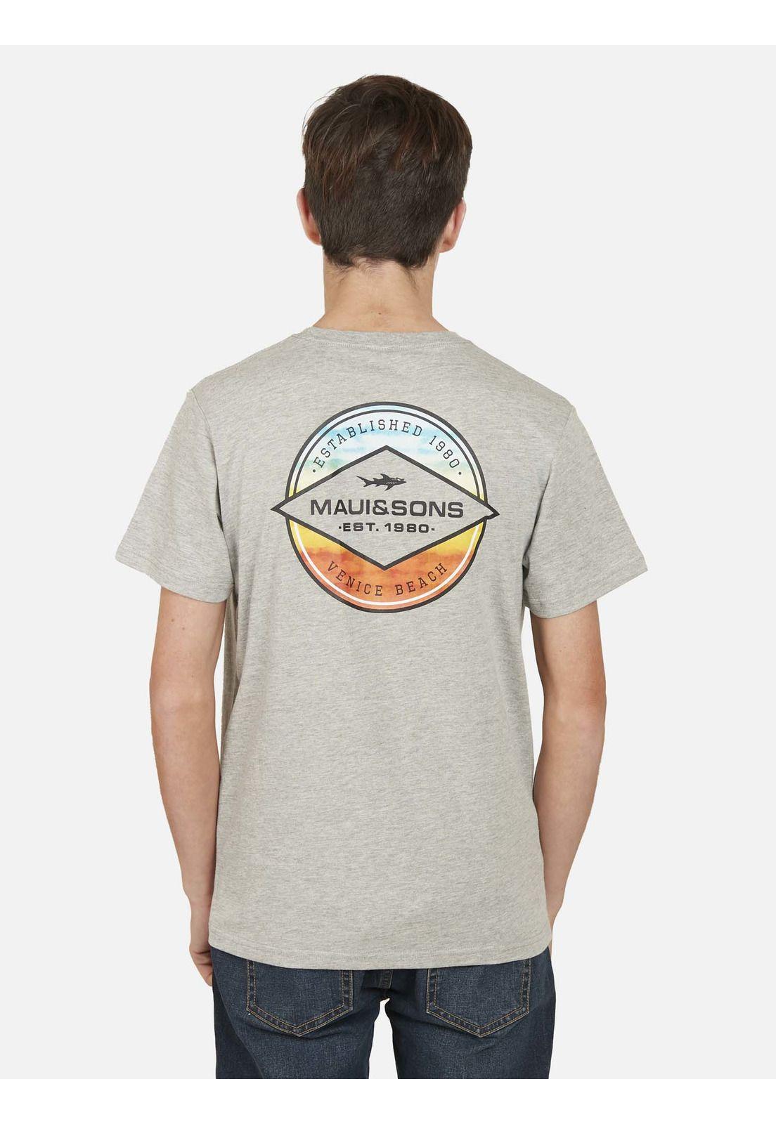 Polera SHIELD SUNSET Juvenil Gris Maui and Sons-1