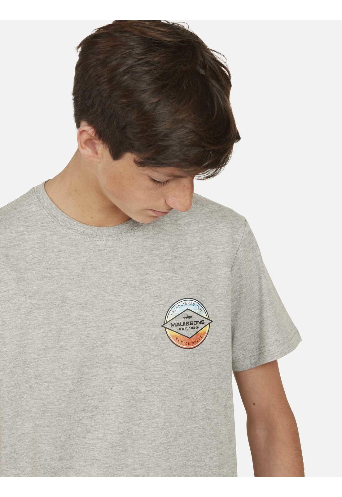 Polera SHIELD SUNSET Juvenil Gris Maui and Sons-2