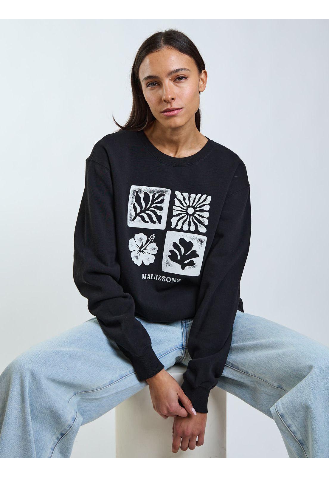 Poleron CR Dalia Negro Mujer Maui and Sons-7