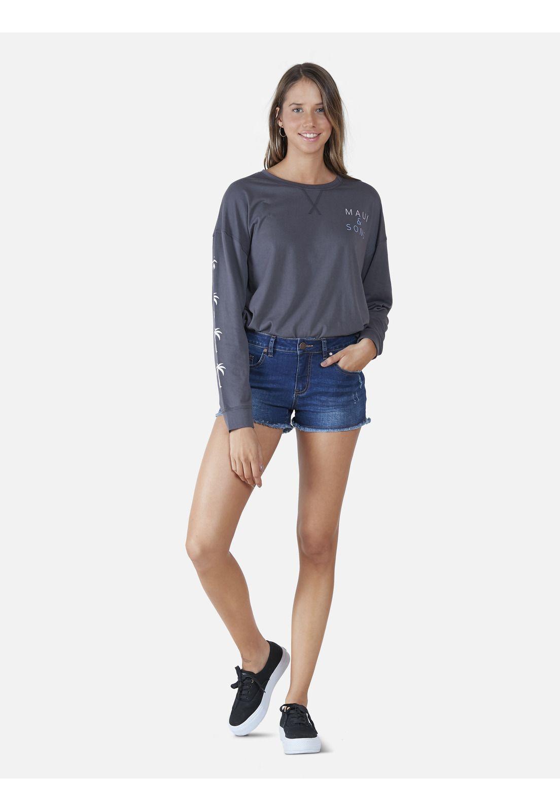 Short Jeans Mujer Azul 5B910-WV22 Maui And Sons-3