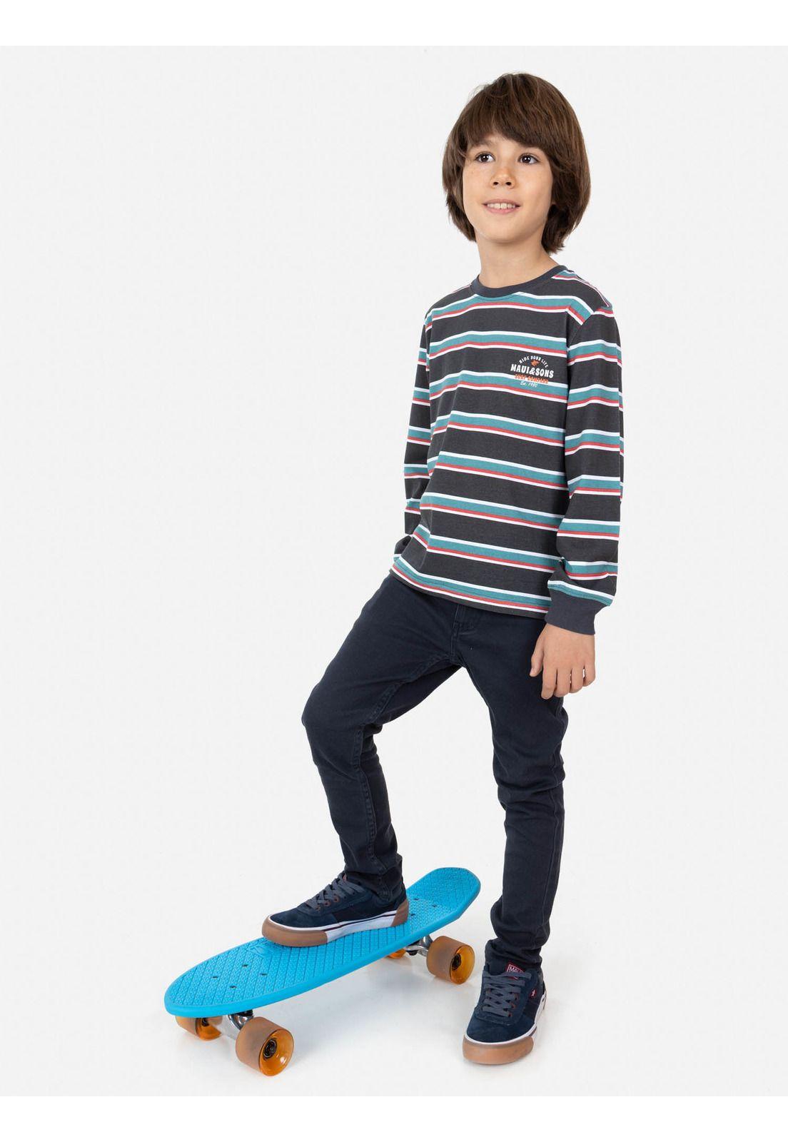 Polera THOUSAND STRIPES Niño Multicolor Maui & Sons-2