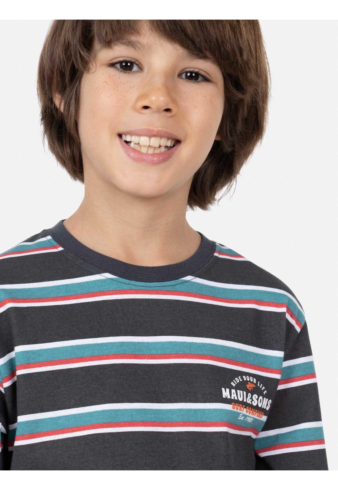 Polera THOUSAND STRIPES Niño Multicolor Maui & Sons-3