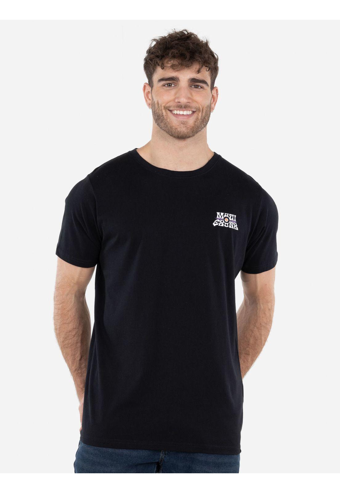 Polera SURF IN SUMMER SS TEE Hombre Negro Maui & Sons-0