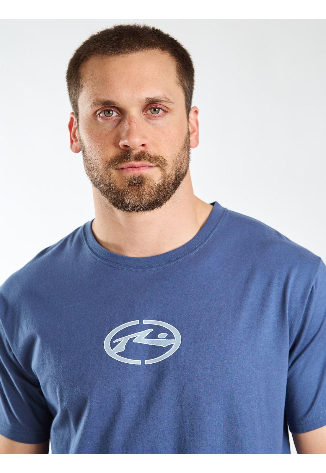Polera MC Back Beach Azul Hombre Rusty-3