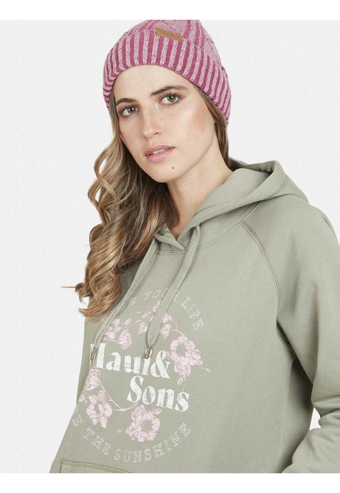 Poleron HOODIE SUNSHINE Mujer Verde Maui and Sons-2
