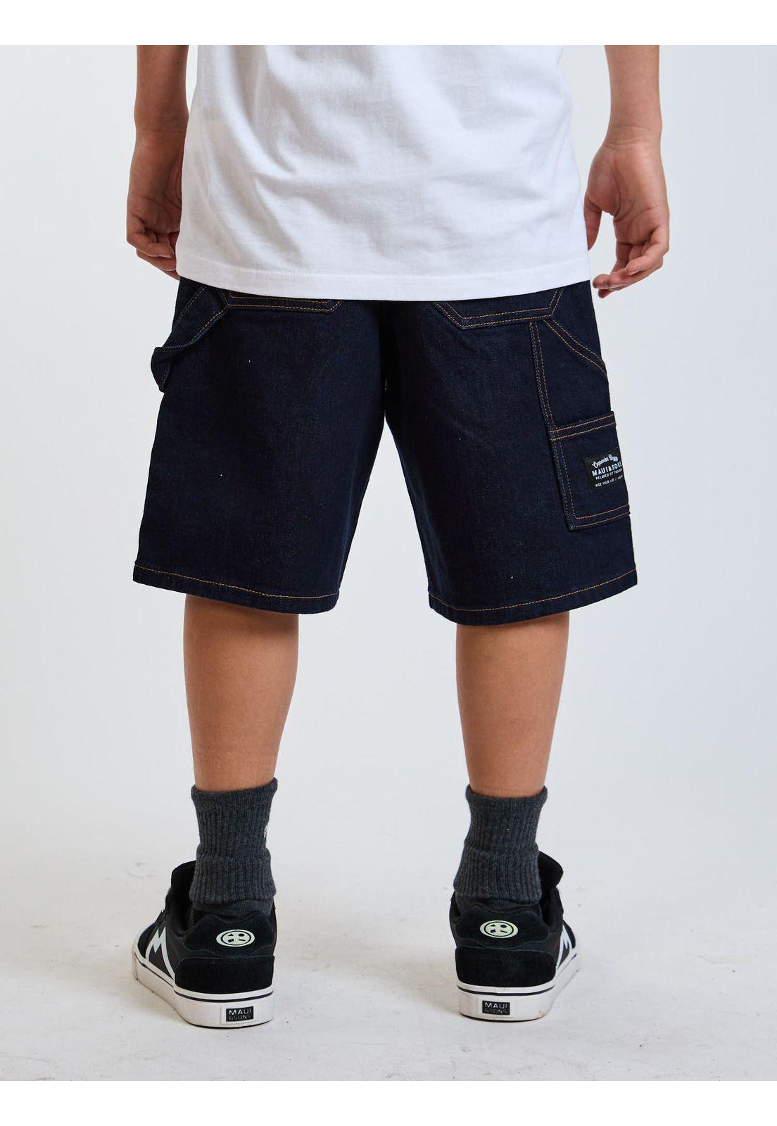 Bermuda Carpintero Vibes Azul Infantil Maui and Sons-2