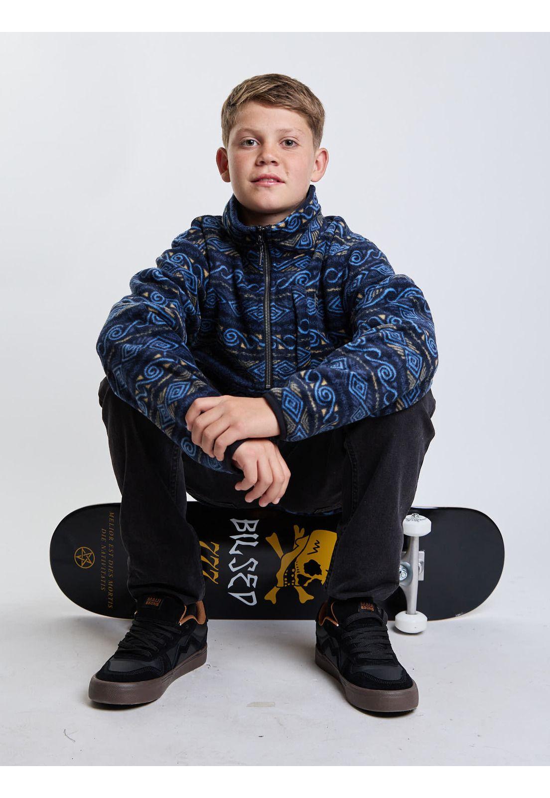 Poleron Micropolar Andean Lake Multicolor Infantil Maui And Sons-6