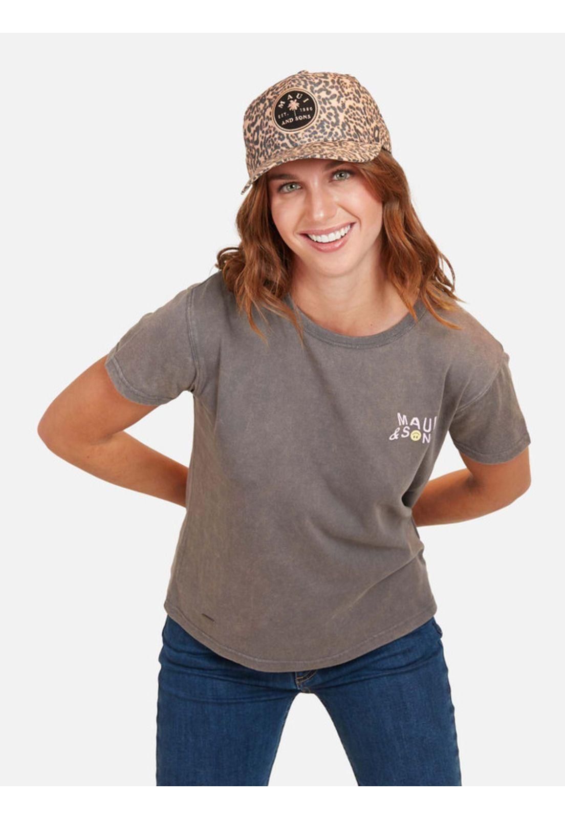 Polera Psichodelic Ile Mujer Gris Maui And Sons-0