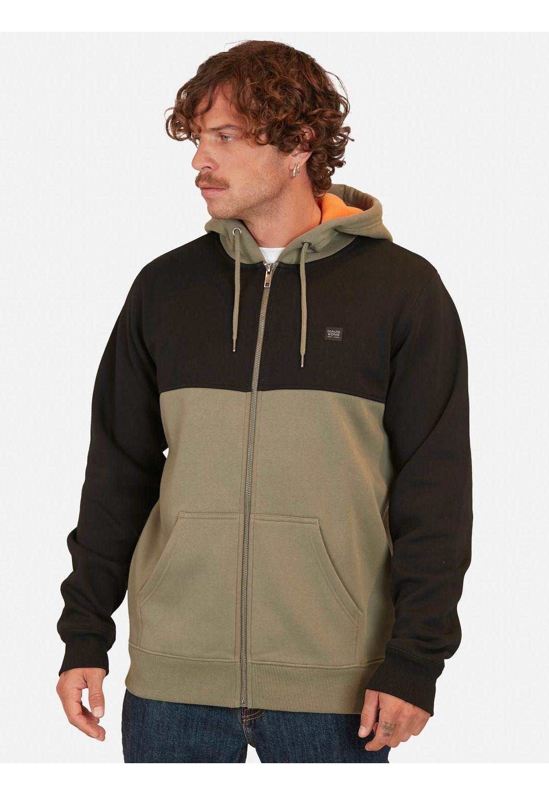 Poleron Cut Color Bonded Verde Hombre Maui And Sons-0