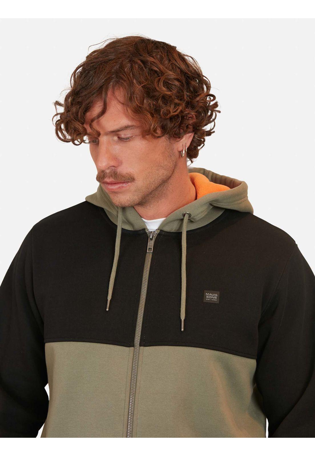 Poleron Cut Color Bonded Verde Hombre Maui And Sons-2