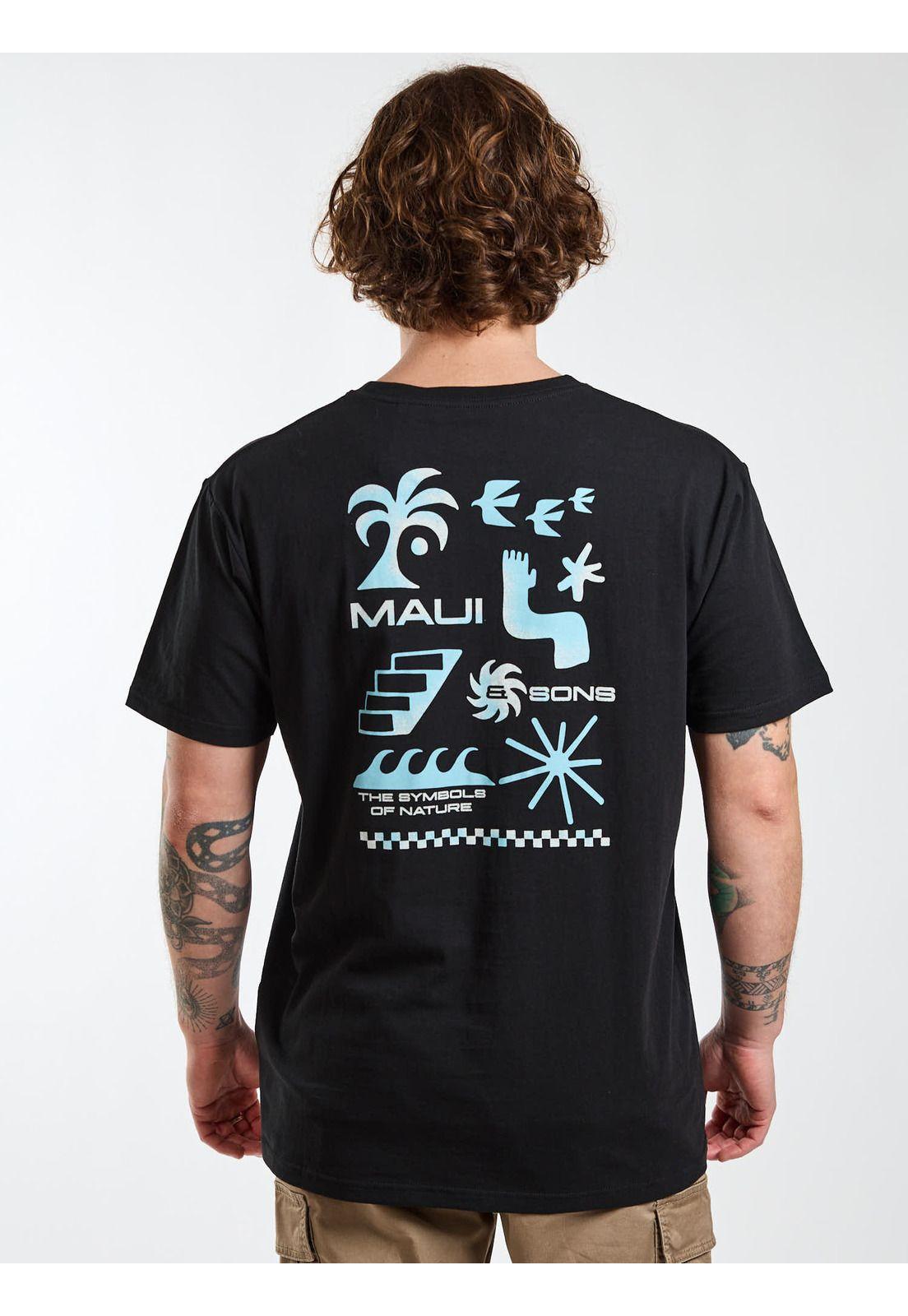 Polera MC Coast Negro Hombre Maui and Sons-1