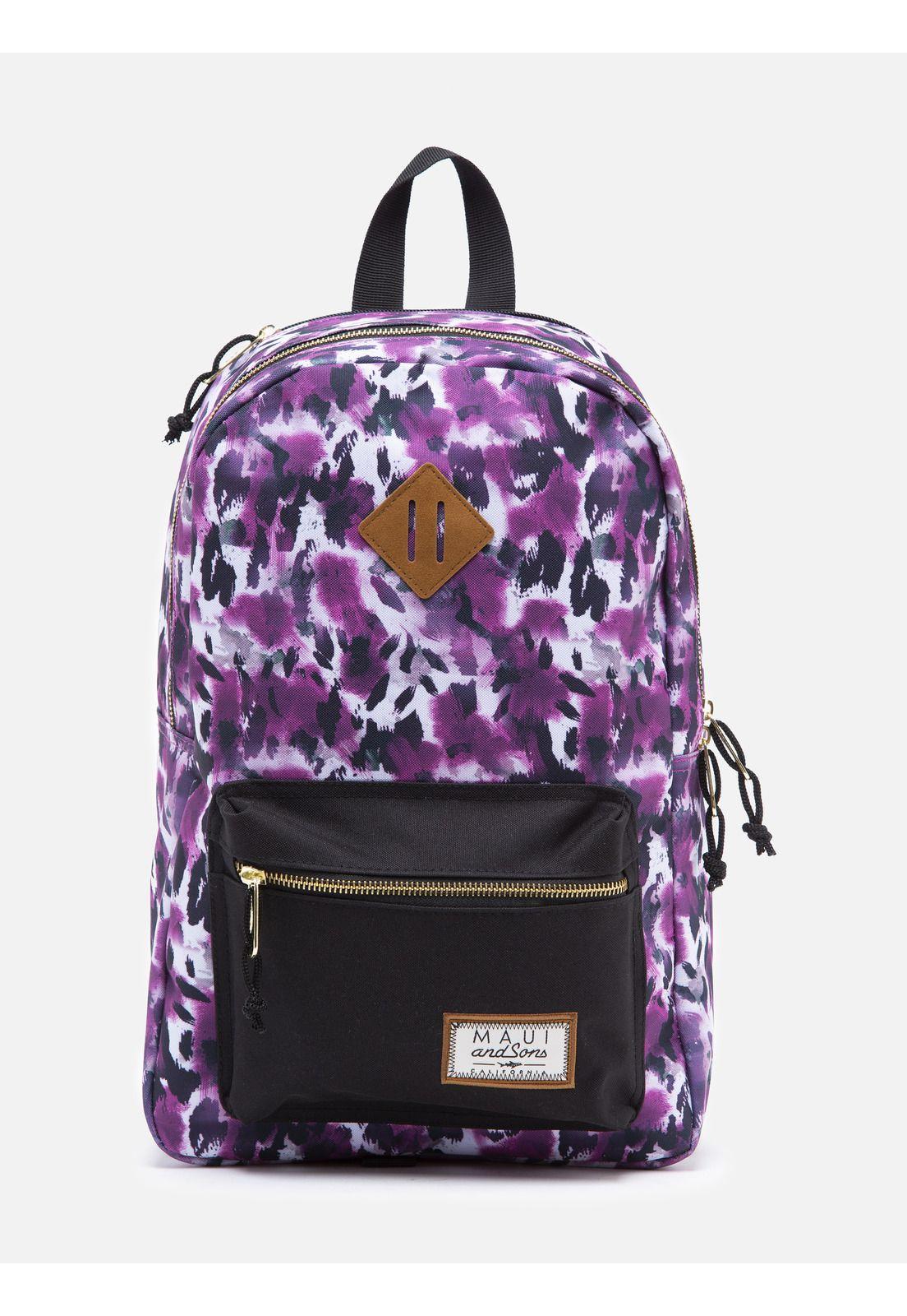 Mochila Escolar Mujer 5AM129-WT21 Morado Maui and Sons-0