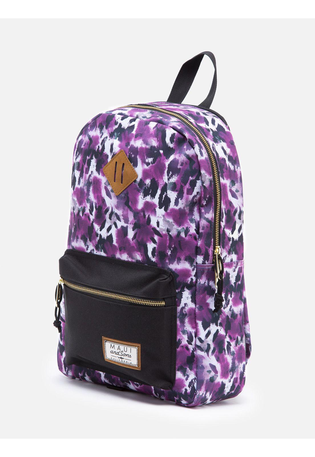 Mochila Escolar Mujer 5AM129-WT21 Morado Maui and Sons-3